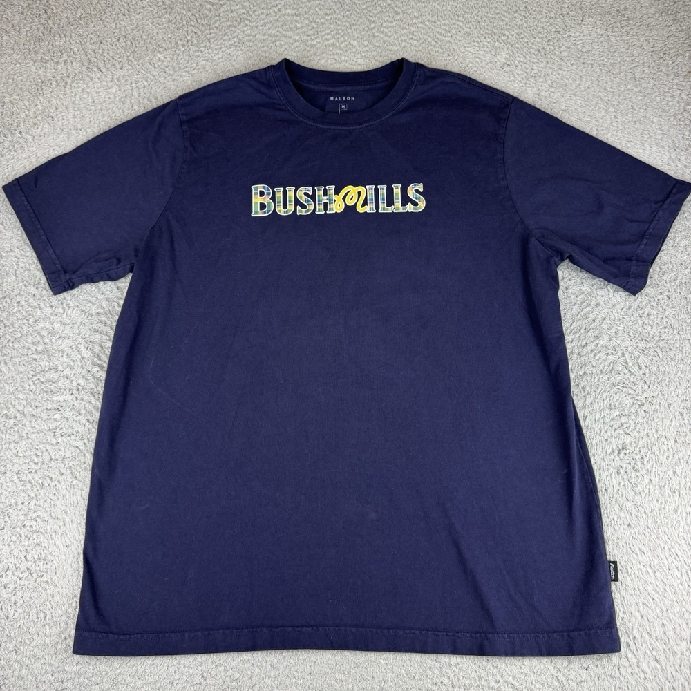 Malbon Golf Bushmills  T Shirt Bush Mills Blue Men's Size Medium